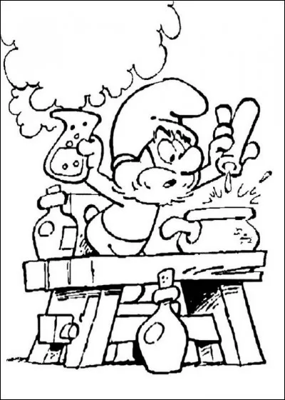 On termine avec le bonnet du Grand Schtroumpf !