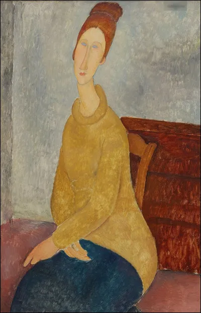 Quel peintre est l'auteur du tableau "Jeanne Hébuterne au sweat jaune" ?