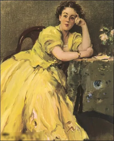 "Femme pensive en robe jaune" est un tableau de quel peintre belge ?