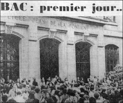 Avec le prolongement de la scolarisation, le nombre de bacheliers franchit un seuil en 1966 : il est alors de ...