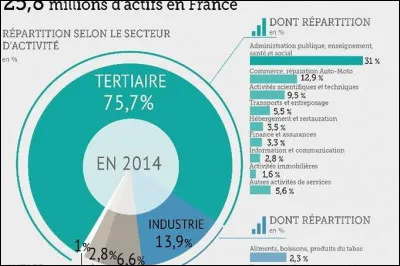 Au début des années 1960, 38% de la population active travaille dans l'industrie - y compris le bâtiment et 40 % dans le tertiaire :