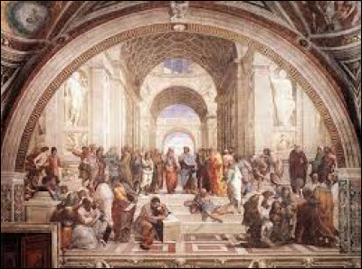 Qui a peint ce tableau intitulé "École d'Athènes" ?