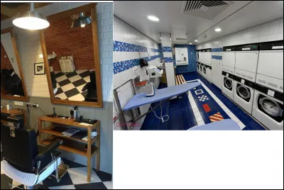 Dans la partie service du navire, un petit barbershop est présent. Combien de fauteuils y a-t-il ?