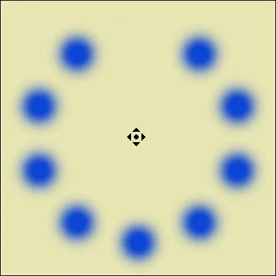 Grossissez l'image ci-dessus jusqu'&agrave; ce qu'elle occupe une bonne partie de votre &eacute;cran, puis fixez-en le centre pendant un minimum de dix secondes. Maintenant, portez votre regard sur une zone blanche.Quelle image se rapproche le plus de ce qui a persist&eacute; en vous ?