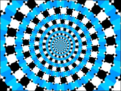 Faites tr&egrave;s attention &agrave; ne pas vous faire hypnotiser par cette image. On vient de m'avertir &agrave; l'instant m&ecirc;me que Messmer r&ocirc;dait dans les parages et que c'est lui qui l'aurait d&eacute;pos&eacute;e dans ce quiz !La s&eacute;curit&eacute; m'informe que vous ne disposez que de 10 secondes pour trouver combien il y a de cercles bleus, ici, hormis le rond central, avant qu'il ne vous fasse sortir dans la rue en tutu rose !