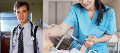 Ils sont indispensables lors de mes voyages car en cas de problèmes de santé, ils peuvent gérer la situation. Quelle illustration représente un médecin présent dans une série télévisée ?