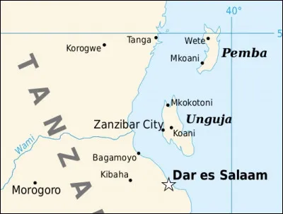 Dans quelle mer ou océan se trouve Zanzibar ?