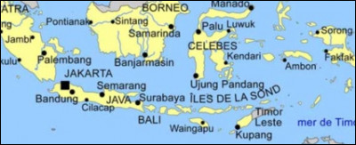 Dans quelle mer ou quel océan se situent les îles de Java, Sumatra et Bali ?