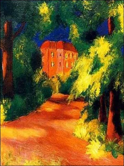 À qui appartient "La Maison rouge dans le parc" ?