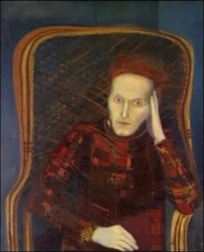 Maria Elena Vieira da Silva (1908-1992) peintre d'origine portugaise a épousé en 1930 un artiste de la Nouvelle Ecole de Paris dont elle a réalisé ici le portrait. Il s'agit de :