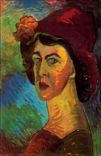 Marianne von Werefkin (1860-1938) dont c'est ici un autoportrait, rencontre en 1892 un artiste, russe comme elle, qui partagea sa vie jusqu'en 1921. Il s'agit de :