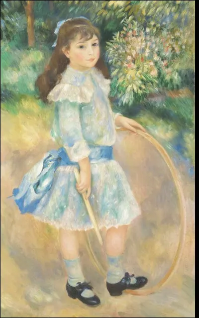 Constitué d'un simple cercle de bronze, le cerceau daterait de l'Antiquité. On le trouve aujourd'hui en bois et en plastique. Qui est ce peintre français qui a si joliment mis en scène le cerceau dans cette uvre qui date de 1885 ?