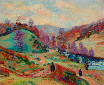 Qui a peint "Paysage avec deux figures" ?