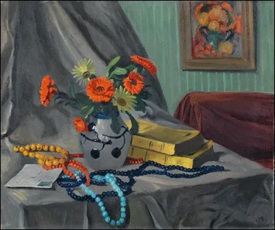 Son tableau est intitul&eacute; "Les Colliers" :