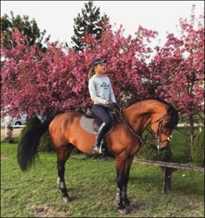 Le lendemain, tu arrives et tu regardes la liste.
Tu vois que tu montes Crumble, ton poney préféré.
Tu vas le chercher au pré, tu le brosses, tu le selles et tu le montes. Puis tu vas dans la carrière. Ton professeur te dit que tu vas faire "saut". Et ensuite, il te demande de faire une détente au galop. Cela signifie que...