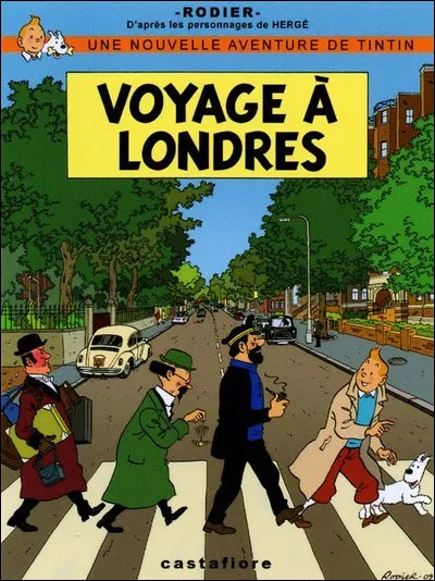 Cette image mettant en scène les principaux personnages de Tintin s'inspire d'une couverture célèbre : laquelle ?