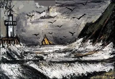 Sa toile s'intitule "Temp&ecirc;te en Bretagne" :