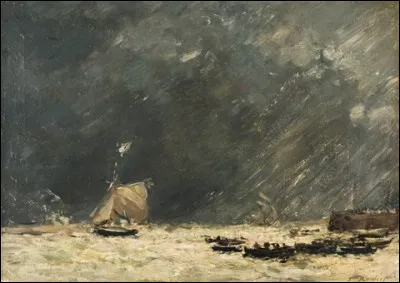 Qui a peint "Bateau dans la temp&ecirc;te" ?