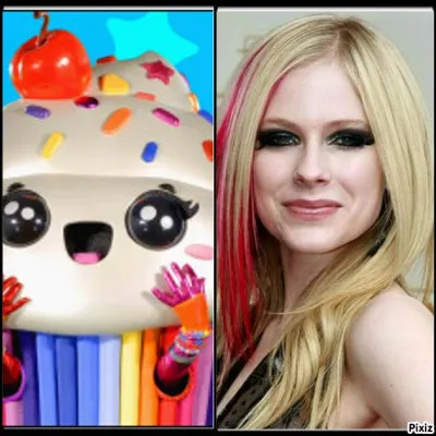C'était Avril Lavigne derrière le cupcake.