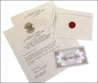 Tu reçois ta lettre d'admission à Poudlard. Que te dis-tu ?