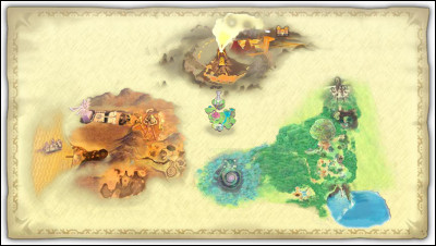 Quelles sont les 3 zones où va Link du début à la fin du jeu ?