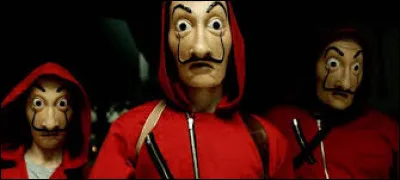 Dans quelle série à succès peut-on voir des hommes cambrioler une banque avec le masque de la tête de Salvador Dali ?