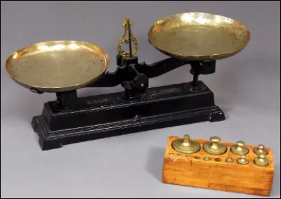 Quel est cet instrument qui sert à évaluer des masses avec des poids ?