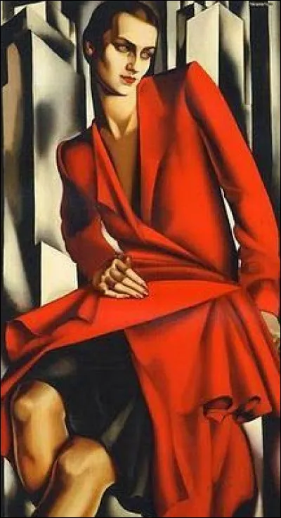 Superbe manteau rouge peint par :