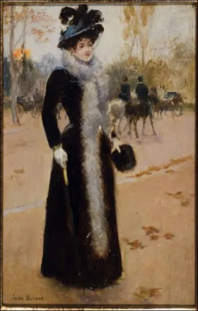 Manteau oblige pour "La Parisienne au bois" du peintre :