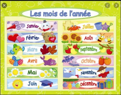 Quel mois suit le mois de septembre ?