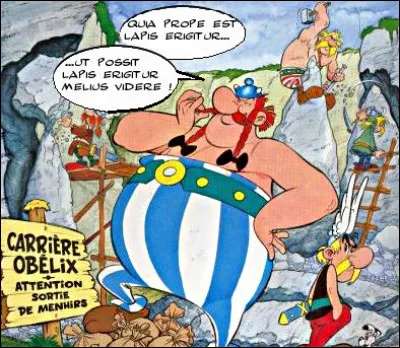 Obélix est si fier de lui qu'il s'en frise la moustache... et donne des leçons de latin à Astérix ! Mais encore ?