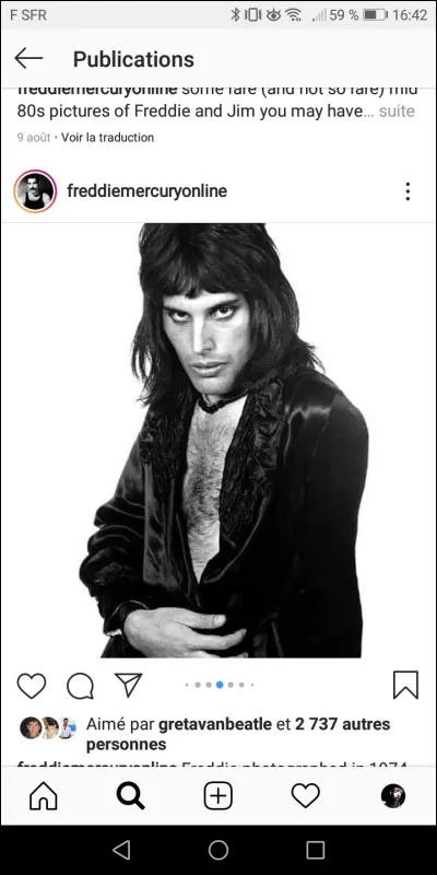 De quelle star, Freddie Mercury n'était-il pas un grand fan ?