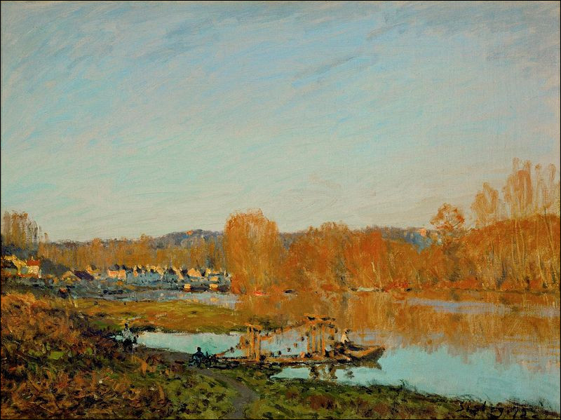 Qui a peint "L'Automne, bords de Seine près de Bougival" ?