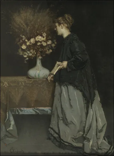 Qui est l'auteur de ce tableau représentant des fleurs d'automne ?