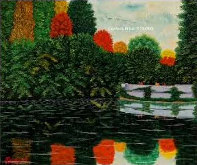 Quel peintre naïf a peint "Reflets d'automne" ?