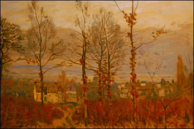 Qui a réalisé cette "Vue de Louveciennes à l'automne" ?