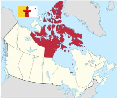 Quel est le nom du territoire canadien d'une superficie de 2 093 190 km2 habités par 35 994 Inuits ?