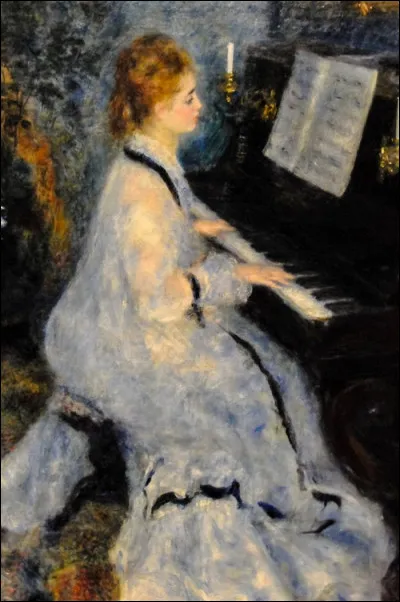 Quel impressionniste est l'auteur du tableau "Jeune fille au piano" ?