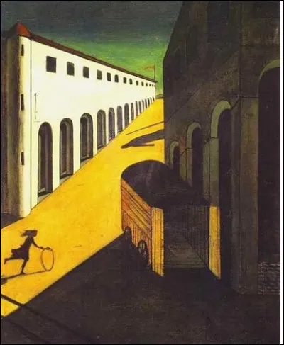 Du même artiste, voici "Mystère et mélancolie d'une rue". À quel mouvement appartient ce peintre ?