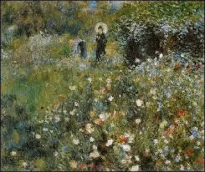 Qui a peint "Femme avec parasol dans un jardin" ?