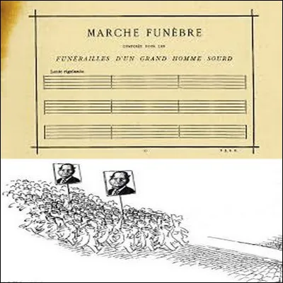 Qui est l'auteur de cette oeuvre musicale silencieuse " la Marche funèbre composée pour les funérailles d'un grand homme sourd " ?
