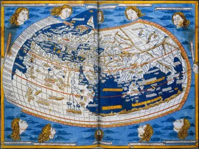 À cause de quelle carte, donnant une bonne circonférence de la Terre mais surestimant la taille du continent eurasien par rapport à l'océan Atlantique, Christophe Colomb pense-t-il arriver du côté de la Chine aux abords de Guanahani en 1492 ?