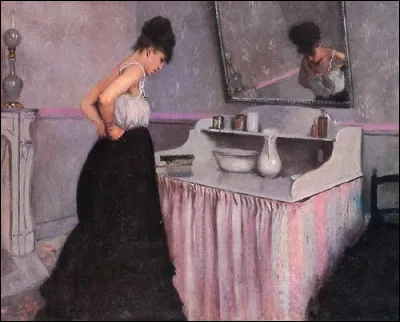 Qui a représenté cette "Femme à sa toilette" ?