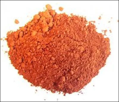 Quel est le nom de ce pigment min&eacute;ral naturel de teinte ocre brune utilis&eacute; en peinture ?
