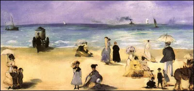 Qui a peint "Sur la plage à Boulogne" ?