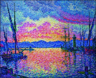 Qui a peint "Le Port, soleil couchant rouge" ?