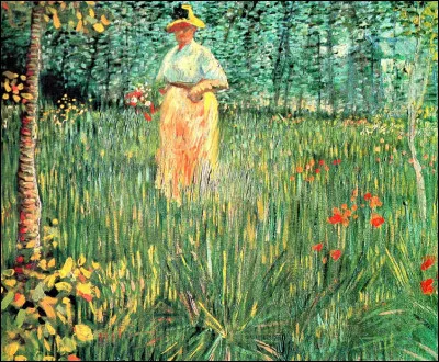 Qui a représenté cette "Femme dans un jardin" ?