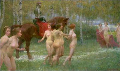 1902 : Ce tableau est caractéristique de l'Art nouveau avec son mythe médiéval romantique et sa fantaisie. Cette toile onirique et érotique est l'oeuvre d'un peintre autrichien. De qui s'agit-il ?