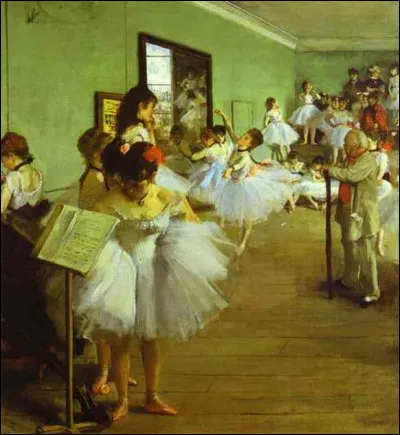 Pour l'élaboration du tableau intitulé "L'Examen de danse", Edgar Degas a assisté à ce cours de danse.