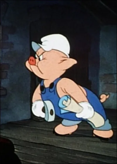 Qui ce cochon qui sauve ses frères insouciants des griffes du loup grâce à sa solide maison en briques ?